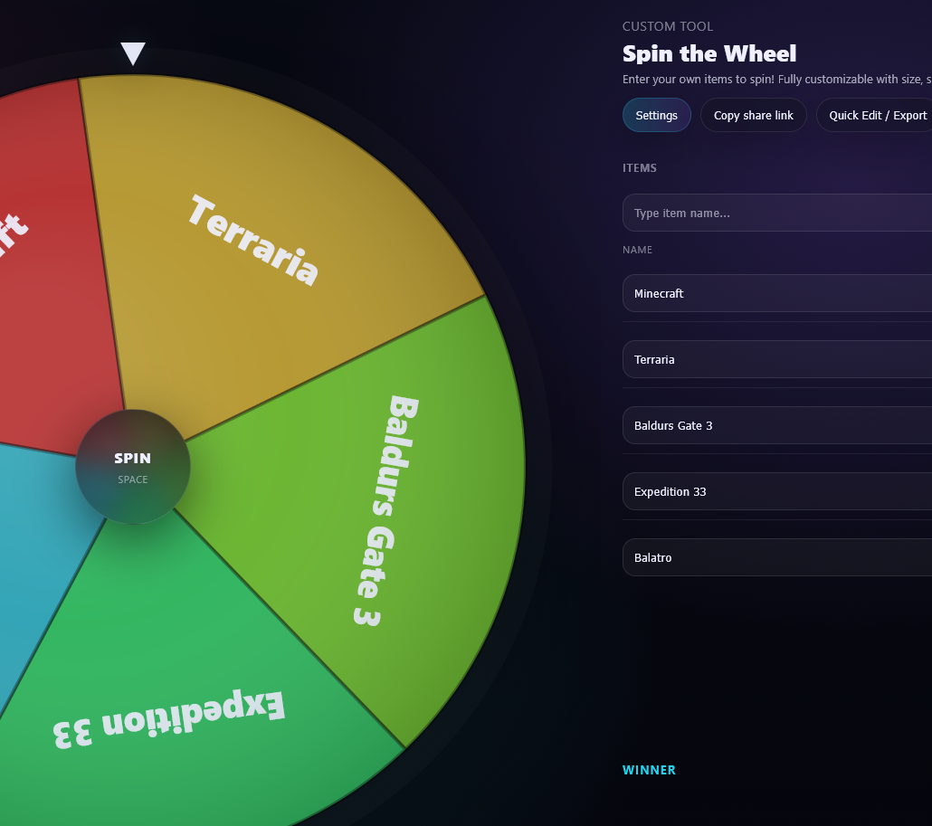 Spin the Wheel